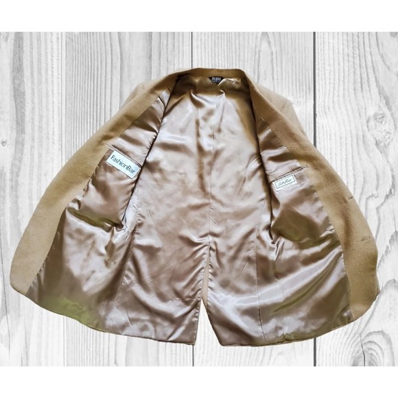 Bill Blass Mens Camel Hair Inner Pockets Single Breasted Men's L Blazer Jacket - Picture 3 of 11
